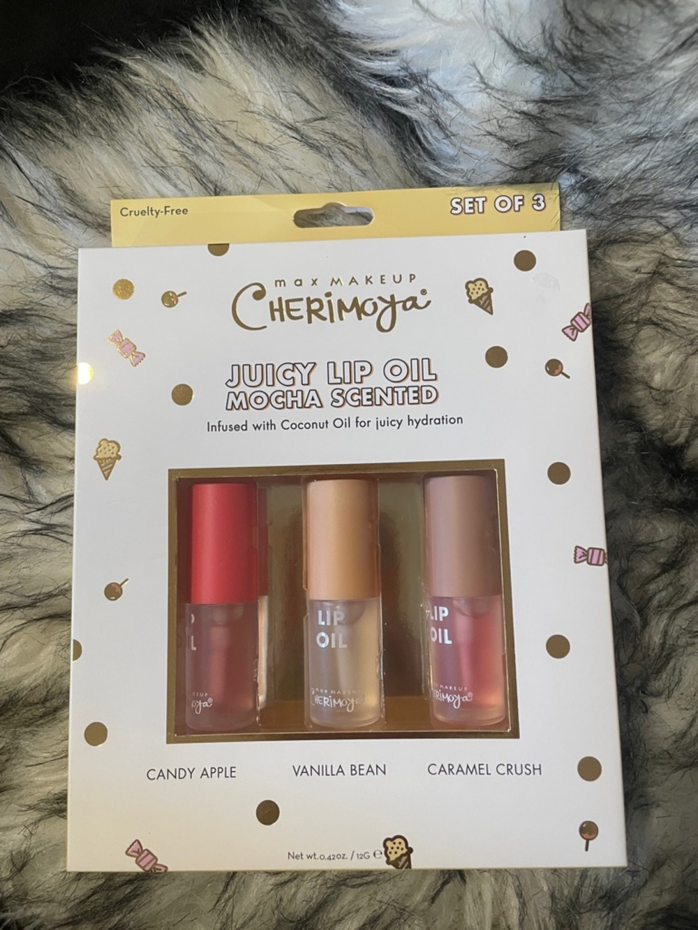 Juicy Lip Oil Trio — Candy Apple, Vanilla Bean & Caramel Crush NEW